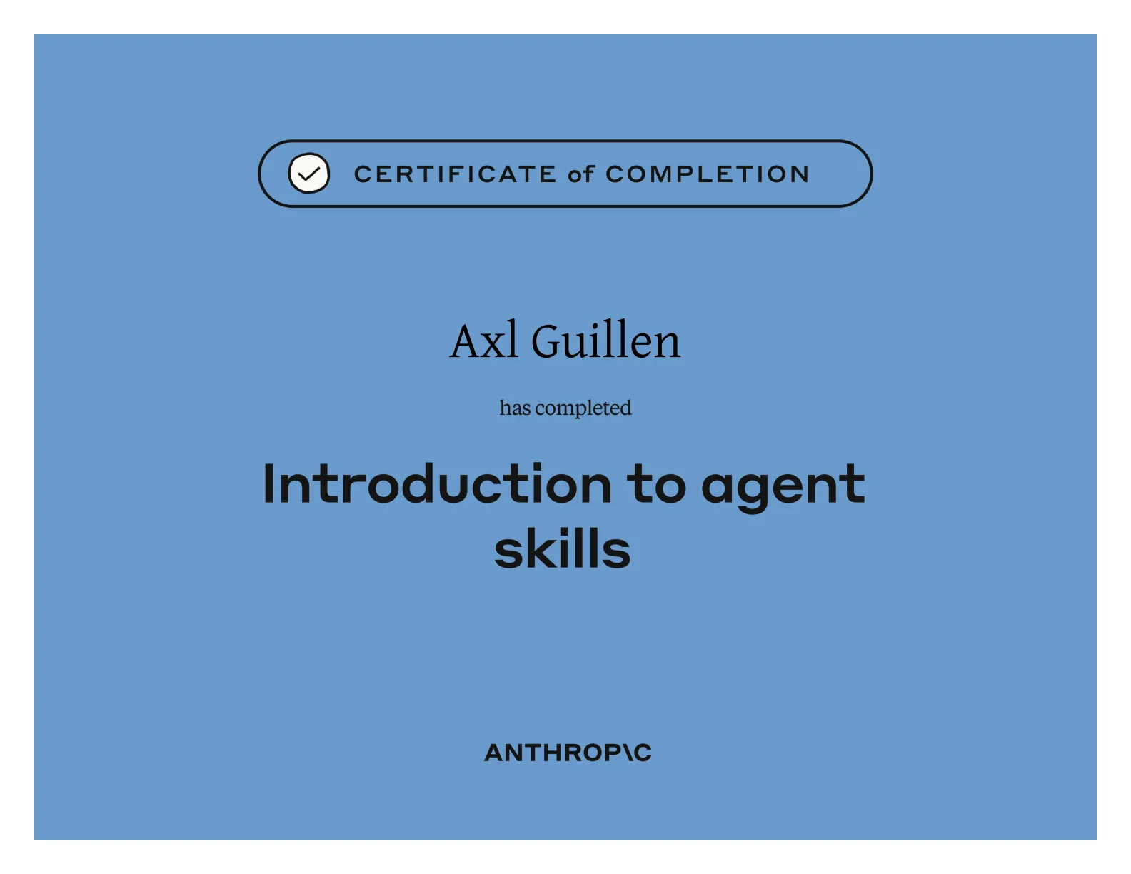 Introduction to agent skills certificate